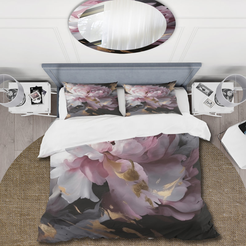 Ensemble de housse de couette en microfibre / polyester Harmonious, Housse de couette simple + 1 taie décorative stan