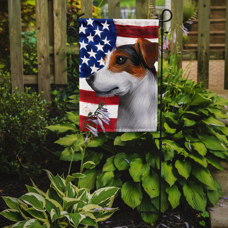 Polyester à 2 côtés 15 x 11 po drapeau de jardin, Jack Russell terrier
