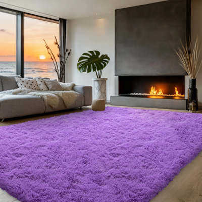 Silk-Cloud Series - Sleek Premium Velvet Area Rug, Ultra-Smooth Touch Silky Microfiber, Non-Slip & Shed-Free Minimalist Shag Rug for Bedroom