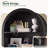 Storage Bookcase/arched Cabinet With Fluted Doors & Adjustable Shelves – Entryway, Living Room-2132478059-2138823601