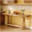 Natural Style Solid Wood Entryway Table with Two-Tier Storage, Farmhouse Design for Versatile Home Use and Durability