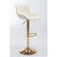 Tabourets de bar réglables avec repose-pieds chromé et levage mécanique