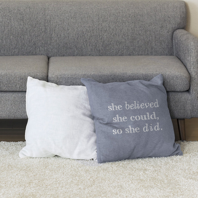 Coussin de sol pour femmes, 40 po x 40 po, Bleu / Blanc