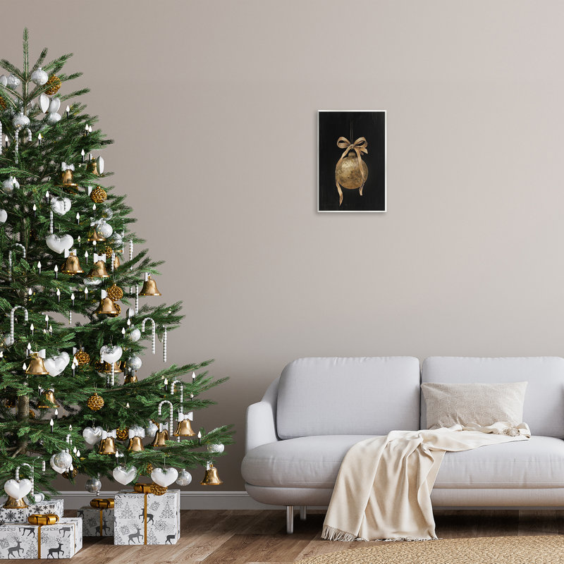 Art mural rétro ornement de vacances sur plaque noire, design par lettré et doublé, H 19 po x l 13 po