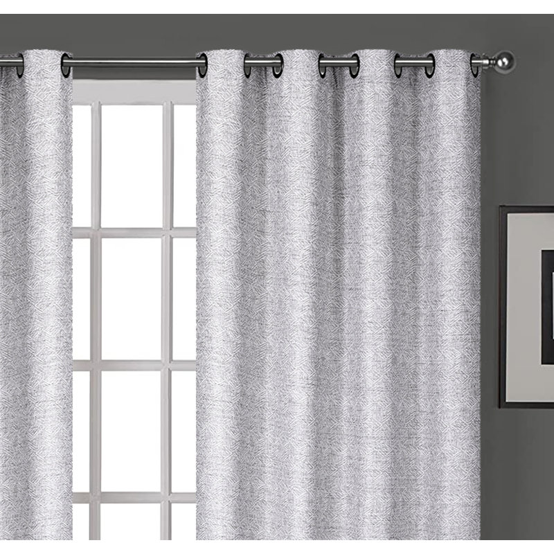 Paire de rideaux semi-transparents avec œillets Ryeland
