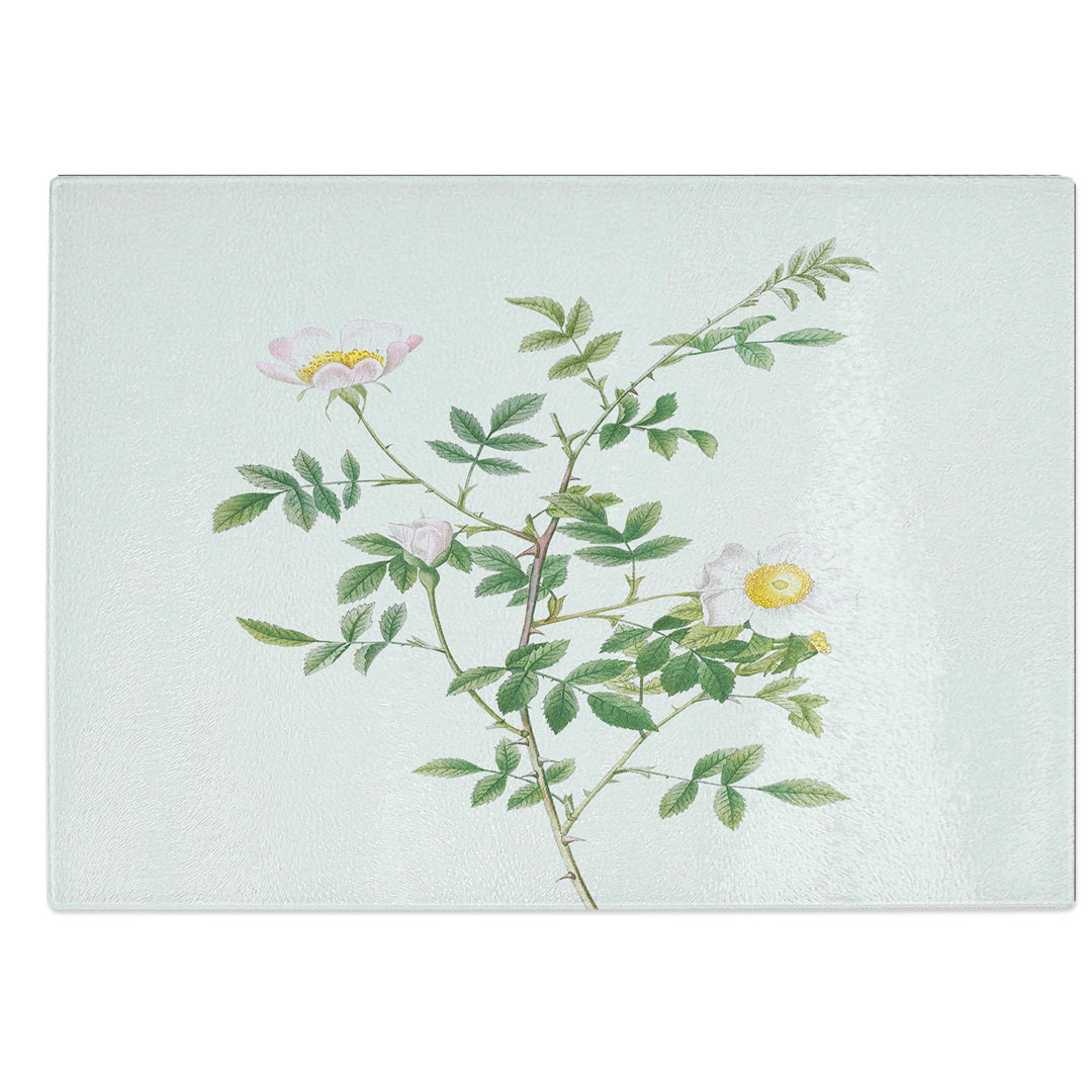 Glass Hedge Rose in Pink by Pierre-Joseph Redoute Chopping Board