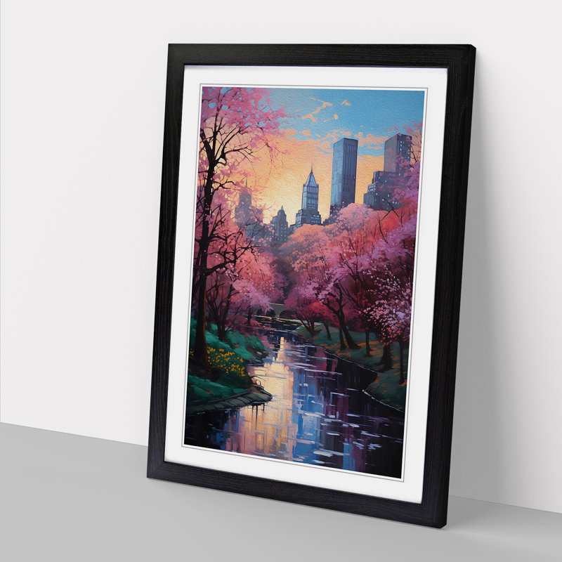 Central Park Informel - Framed Print, Black Framed, 34cm H x 25cm W x 2cm D