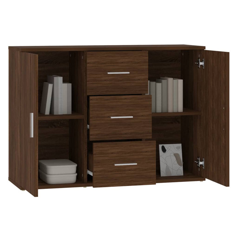 Buffet vidaXL Buffet rectangulaire en bois d'ingénierie, Chêne brun