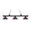 Luminaire suspendu linéaire à 3 lumières pour table de billard Chevelle-22737155-22737163-22737159