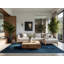 Tapis moelleux moelleux et moderne de style rustique et moderne au look rustique - reliure marine-879974600