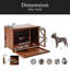 Mobilier de caisse pour chien en bois massif 33 po, chenil d'intérieur pliable avec table de bout multifonctionnelle rotative à 360 ° pour petits et moyens chiens, cage pour animaux portable avec plateau amovible et assemblage facile-139214643
