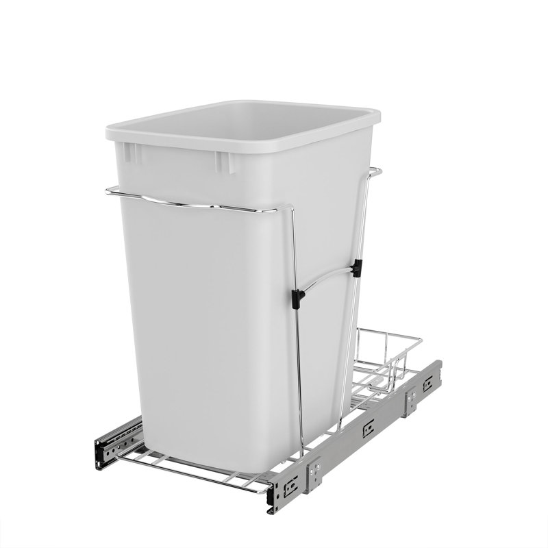 Poubelle escamotable Rev-A-Shelf, Blanc