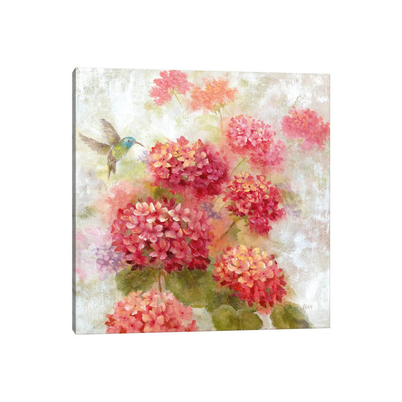 Hummingbird Garden I by Nan - Painting on Canvas, 66.04 cm H x 66.04 cm W x 1.91 cm D, Wrapped Canvas