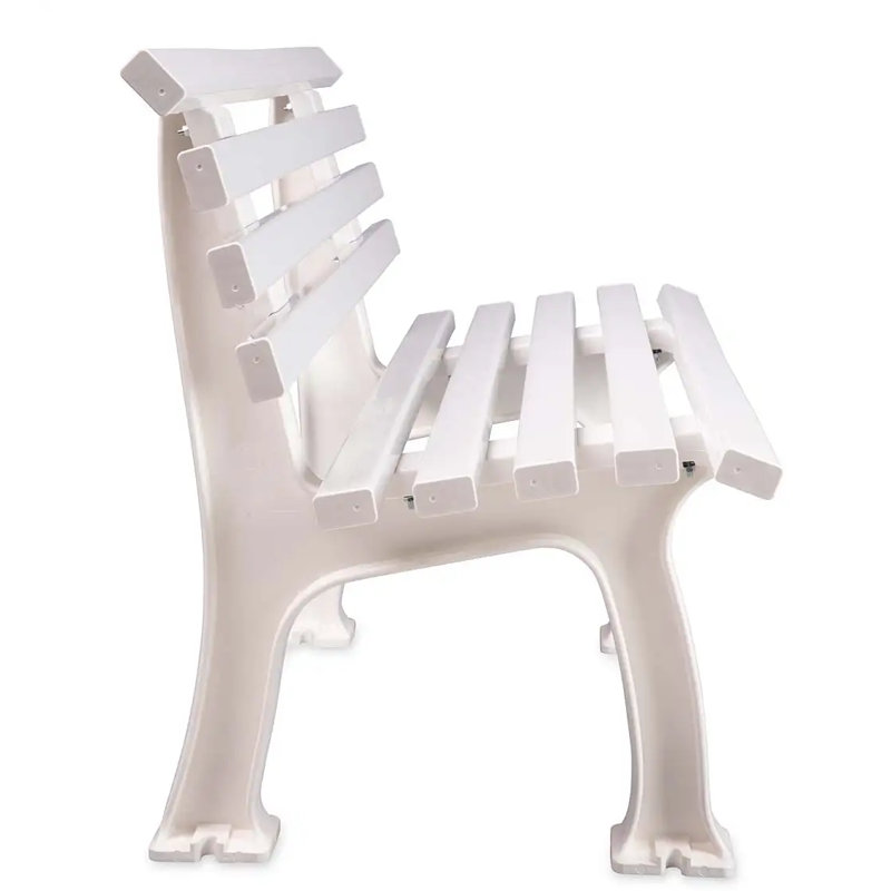 2-Seater Weatherproof PVC Garden Bench, White