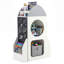 Organisateur de rangement pour jouets pour tout-petits avec tableau noir et 2 casiers Rocket Space