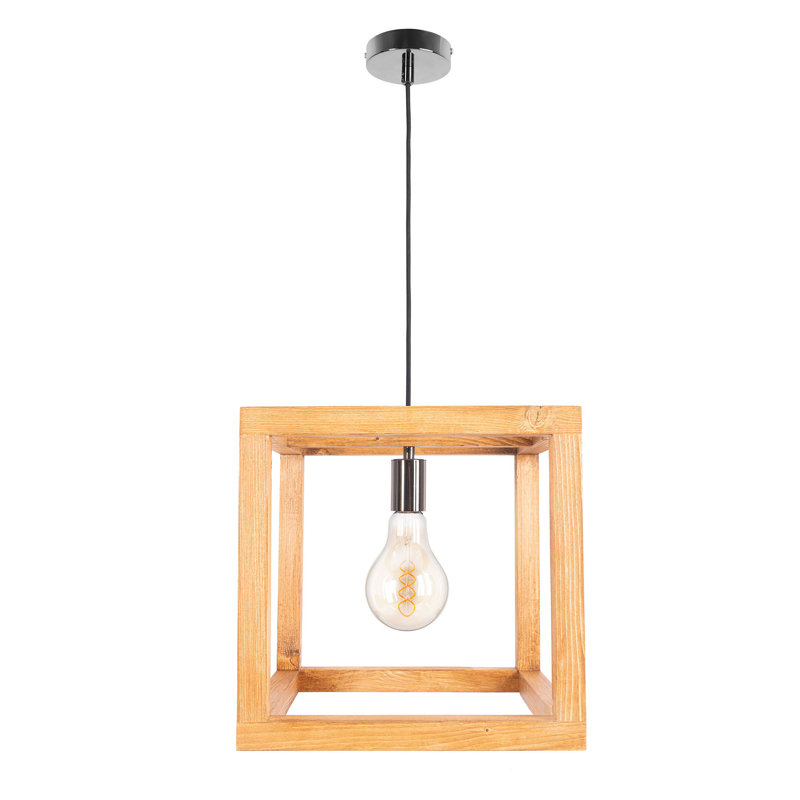 Deanna 1 - Light Oil Lantern Pendant, Varnish, 35cm H x 35cm W x 35cm D