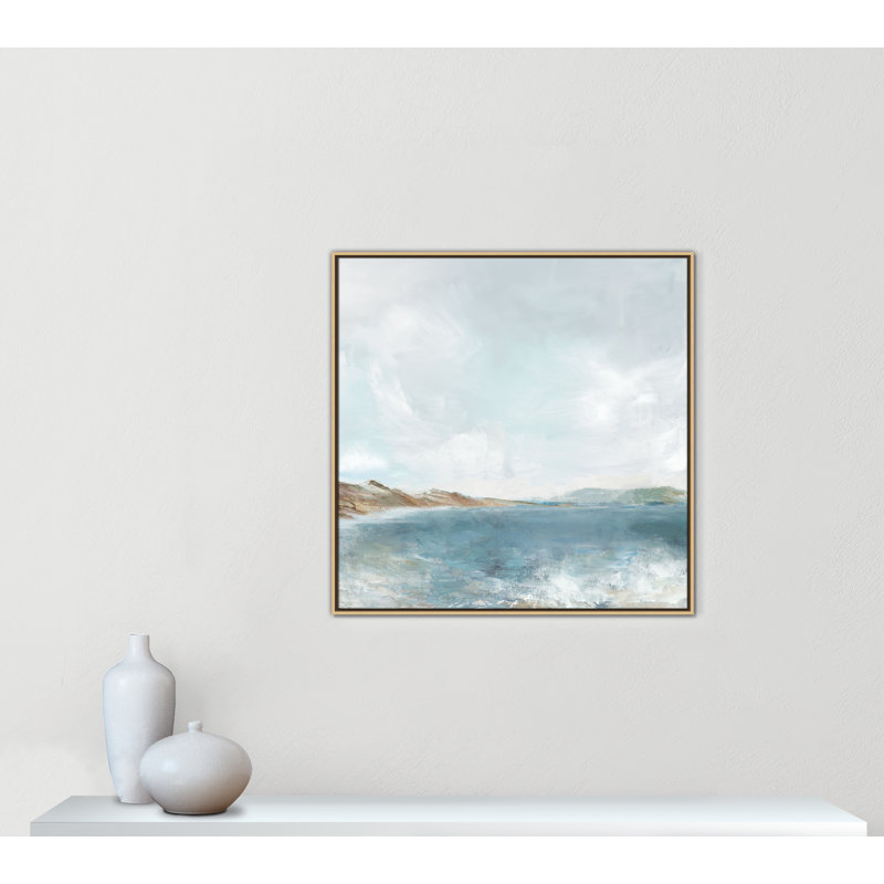 Echoes in Blue Print par PI Studio, H 37,5 po x l 37,5 po, Flotteur naturel