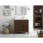 Teck de 36 po Sonoma X P 22 po D Meuble-lavabo de salle de bain en noyer foncé avec quartz Cove Edge-108394029
