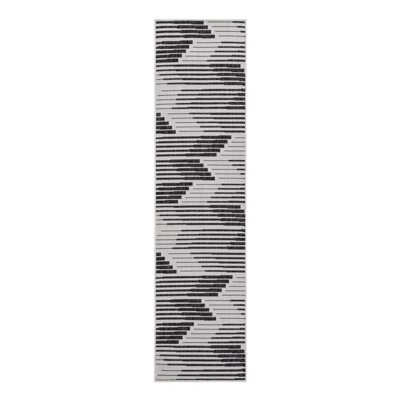 Geometric Indoor / Outdoor Rug, Runner 2' x 8'
