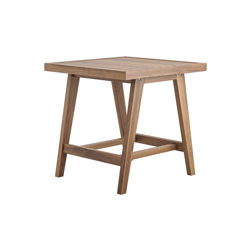 Table de bout en bois d'acacia massif Lyon, brun