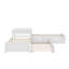 Lit plateforme simple en L avec lit gigogne, bureau et tiroirs-1361423150