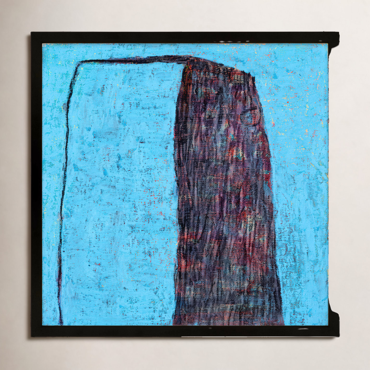 Turquoise Tower by Stephanie Dennis, Black, 30" H x 30" W  x 1.25" D
