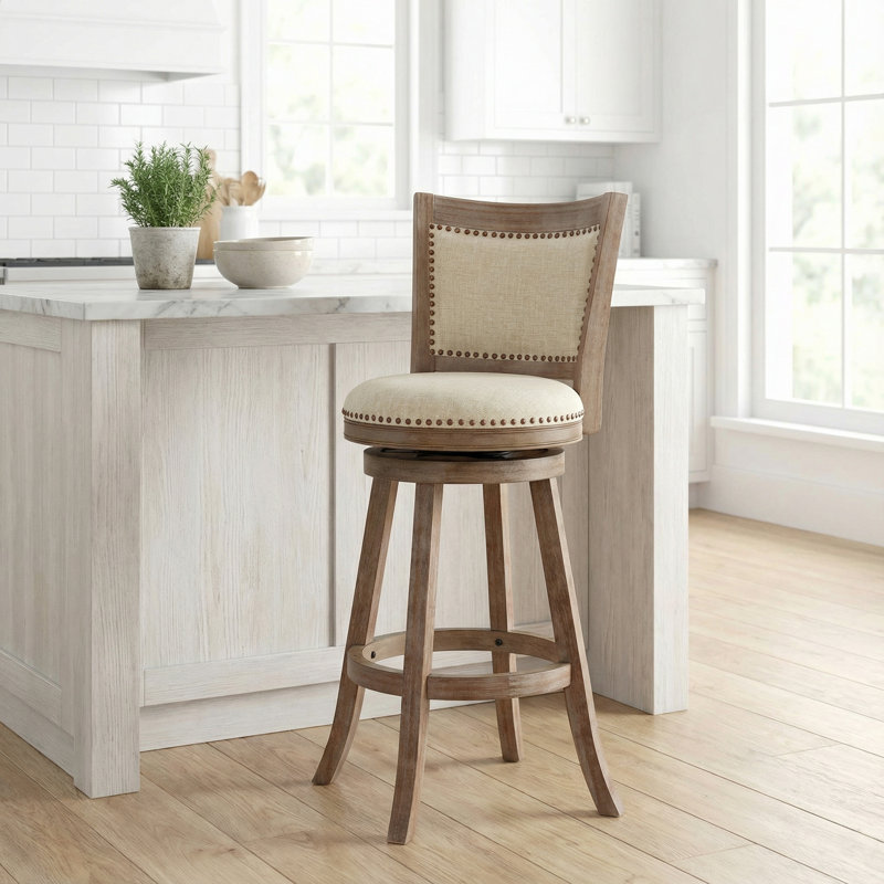 Tabouret de bar et de comptoir pivotant Dorrell, Tabouret de bar (siège d'une hauteur de 31 po)