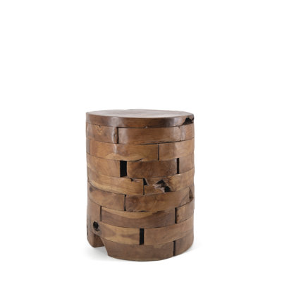 Solid + Manufactured Wood Accent Stool