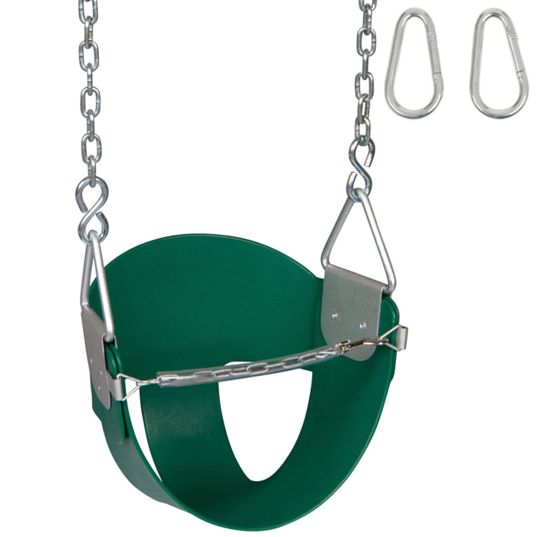 Highback Half Bucket Swing Seat with Chains and Hooks Swing Set Stuff 
