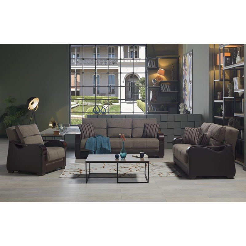 Selry 3 Seat Sleeper Armoni Brown, Brown