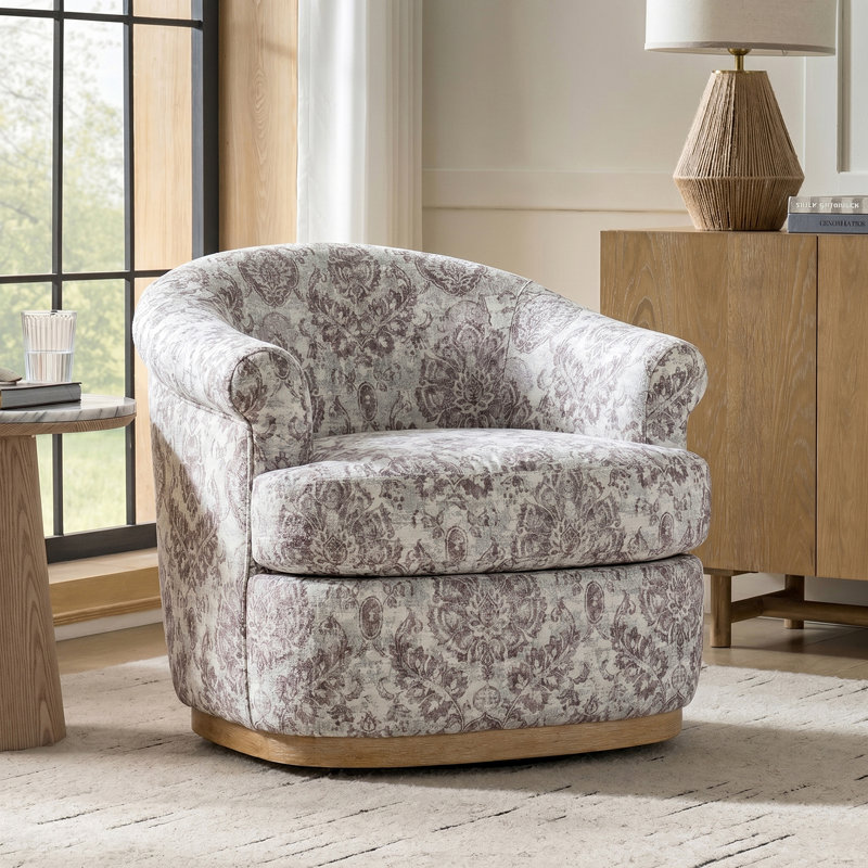 Fauteuil demi-tonneau pivotant Volk 31,25 po Volk, Beige