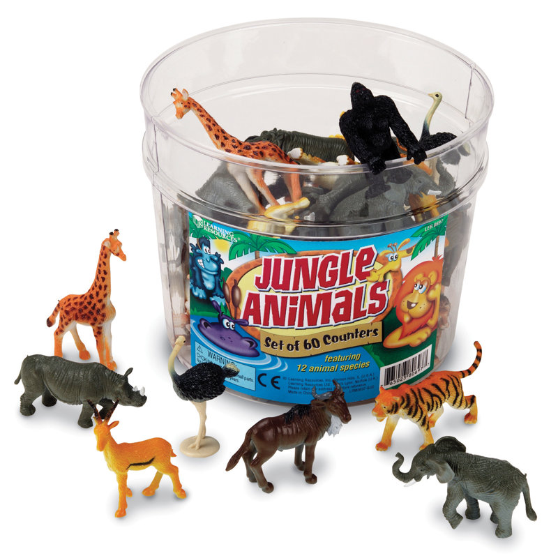 Compteurs d'animaux de la jungle, 60 pièces
