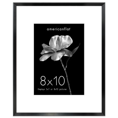 Cadre photo en aluminium avec passe-partout