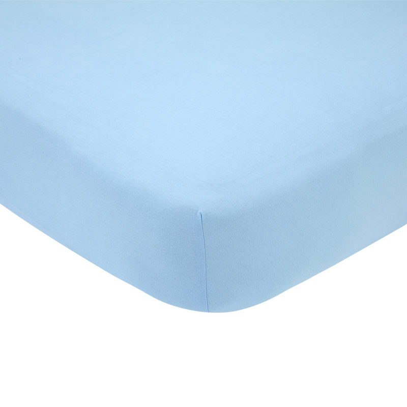 Drap-housse pour lit de bébé Knit, bleu