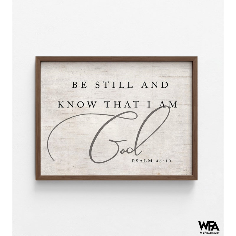 «Be Still And Know That I Am God», impression de Psaume 46:10, grand art mural biblique, affiche rustique Plsam, idée de cadeau de verset biblique Be Still