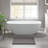 1 PCS 100% Cotton Tufted 3000 GSM Reversible Bath Rug Charcoal-112112830-112112823