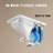 Bidet Toilet With Built - In Tank, Square Design, Remote Control, Auto Flush, Heated Seat, Feminine Wash, Led Digital Display, Night Rear Wash