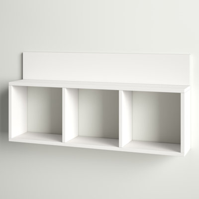Mcneil 3-Cubby Manufactured Wood Wall Shelf 