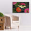 Toile épique Graffiti «Tiger Swallowtail On Zinnias» par Jim Brune, 40 po x 26 po-117052247