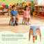 Paquet de 12 tabourets empilables colorés en plastique, tabouret portatif sans dossier pour salle de classe, bureau d'école-120890302-126131322