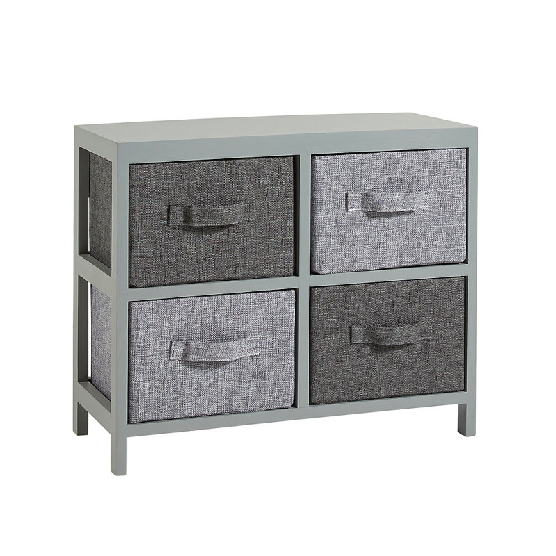 Steck Fully Assembled 4 Fabric Drawer 54cm W Double Dresser Chest