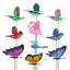 Assortiment de piquets à motif de colibri, papillon, libellule et oiseau chanteur 12 pièces Exhart
