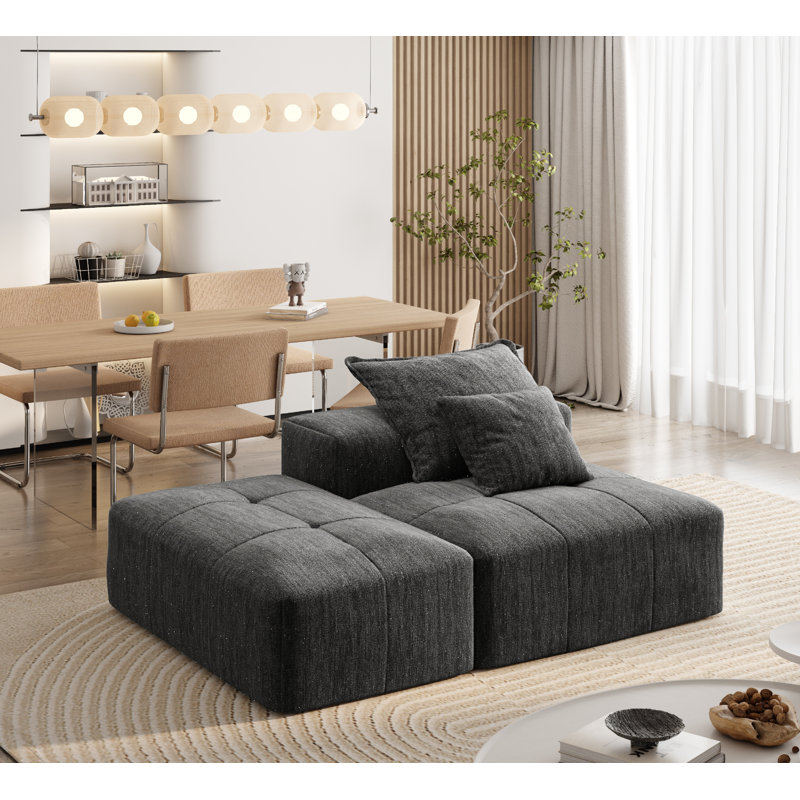 Canapé modulaire surdimensionné Modern, Noir