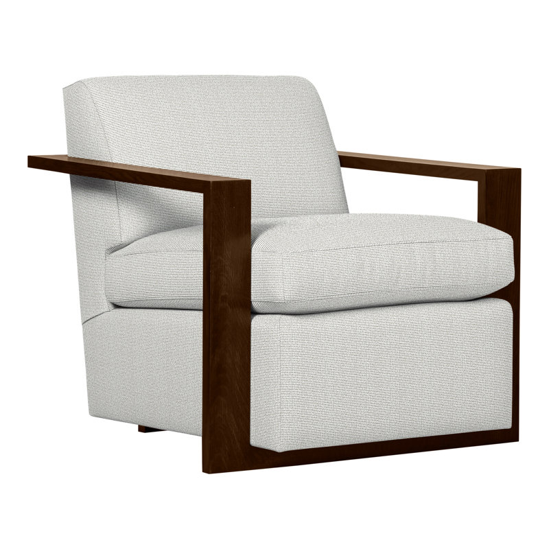 Thom Filicia Home 32" Wide Upholstered Armchair, Wrenn, Callaloo Cotton