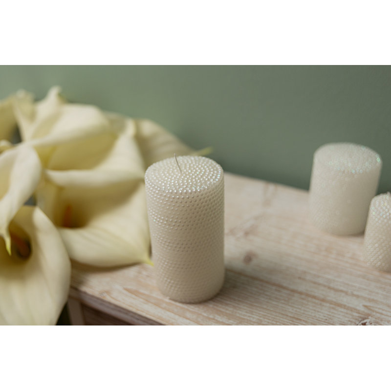 Unscented Pillar Candle, 14cm H x 8cm W x 8cm D