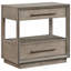 Taupe Oak 2-drawers Nightstand