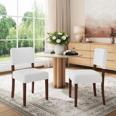 Modern Upholstered Fabric Dining Chairs - Armless Side Chairs