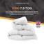 Linens Limited Feels Like Down Duvet, Made in the UK, Luxurious Quilt, Soft and Comfy, Ultra-Fine Siliconised Hollowfibre, Machine Washable (White)-111220725