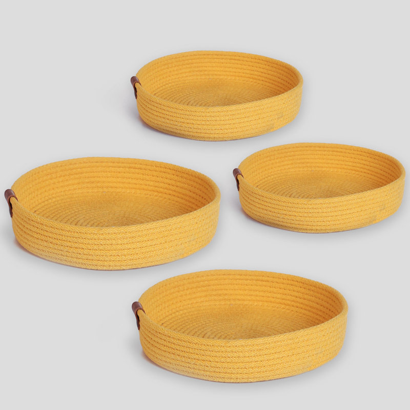 Benecia Cotton Tray, Yellow