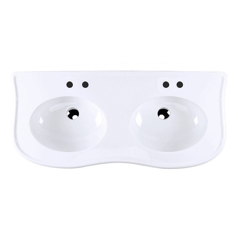 Lirico 47.25'' L Bathroom Sink, 4" Centers